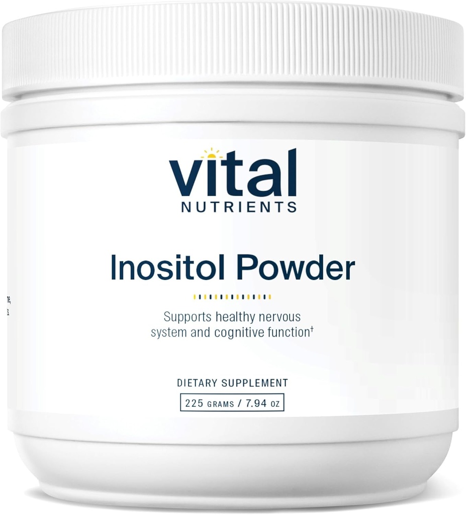 Vital Nutrients Inositol Toz | Myo Inositol Supplement for Women and Men | Supports Energy, Nervous System, Metabolism & Ovarian Function* | Vegan, Gluten, Dairy, Soy Free | 56 Servisler