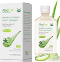 AloeCure USDA Organic Aloe Vera Juice Made Within 12 Hrs of Harvest - Pure Aloe Juice Natural Digestive Supplement to Support Digestion, Immune System and balanced Stomach Acidity, 500ml Μπουκάλι