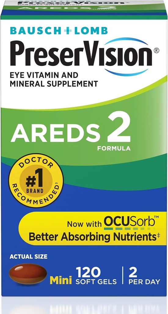 Preservision AREDS 2 Formula, 120 μαλακά γέλη (πακέτο των 8)