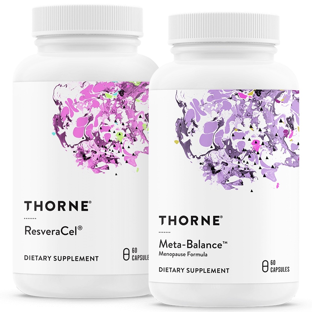 THORNE - Sağlıklı Aging & Menopause Support Sche - ResveraCel & Meta-Balance - 30 ila 60 Hizmet