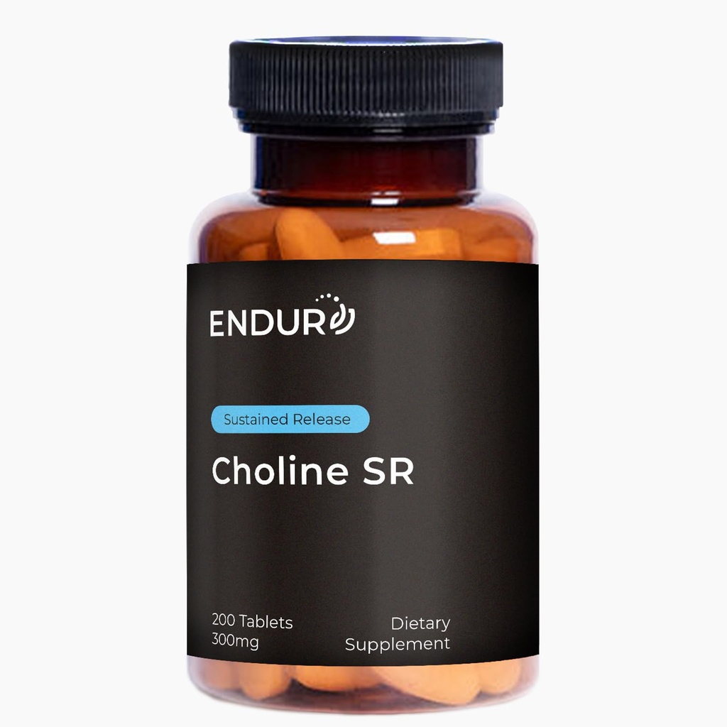 Endur Choline L (+) Bitartrate, Brain & Liver Support Supplement For Helping Keep Your Mind Sharp, Essential For Fetal Development, 300 mg (200 Tablet)