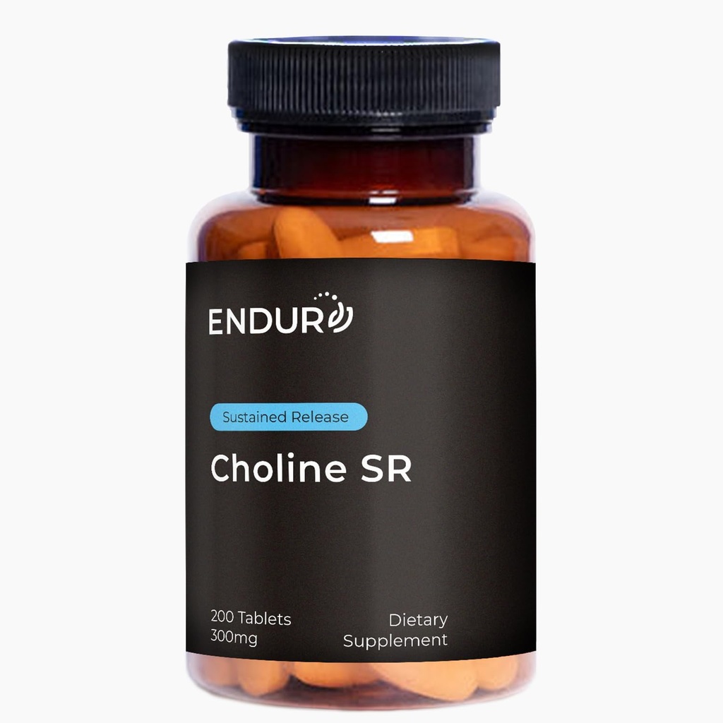 Endur Choline L (+) Bitartrate, Brain & Liver Support Supplement For Helping Keep Your Mind Sharp, Essential For Fetal Development, 300 mg (200 Tablet)