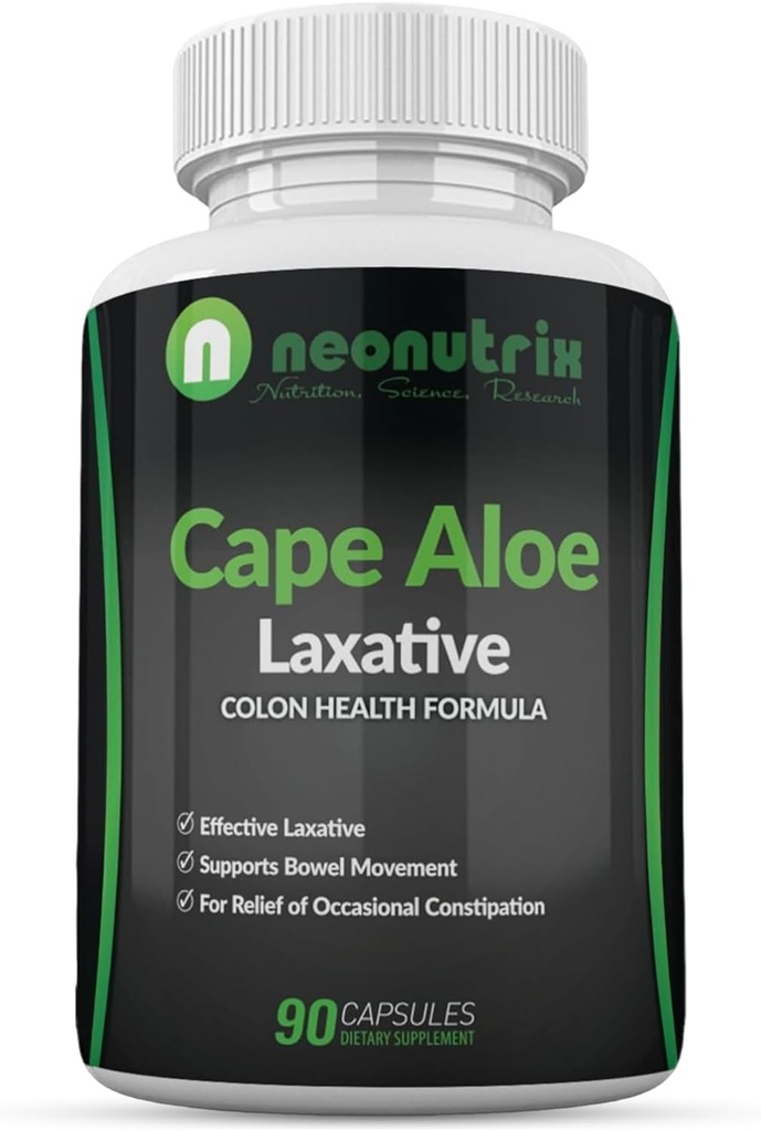 Cape Aloe Natural Laxatives for Constipation Relief- Foundations Health Bowel Movement- Supplement for Men & Women - Herbal Detox - 90 Capsules - ABD'de Neonutrix tarafından yapılan