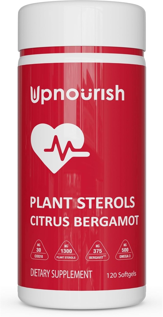 UpNourish Plant CoQ10, Omega 3, Olive Leaf, Turmeric Curcumin, Black Garlic ve Niacin - 120 Softgels