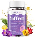Saffron Gummies 88.5 mg with, Magnezyum Max Strength Saffron Supplements with St. John's Wort, GABA, Rhodiola, Rosemary & Passion Flower Extracts for Mood, Focus - 60 Servisler