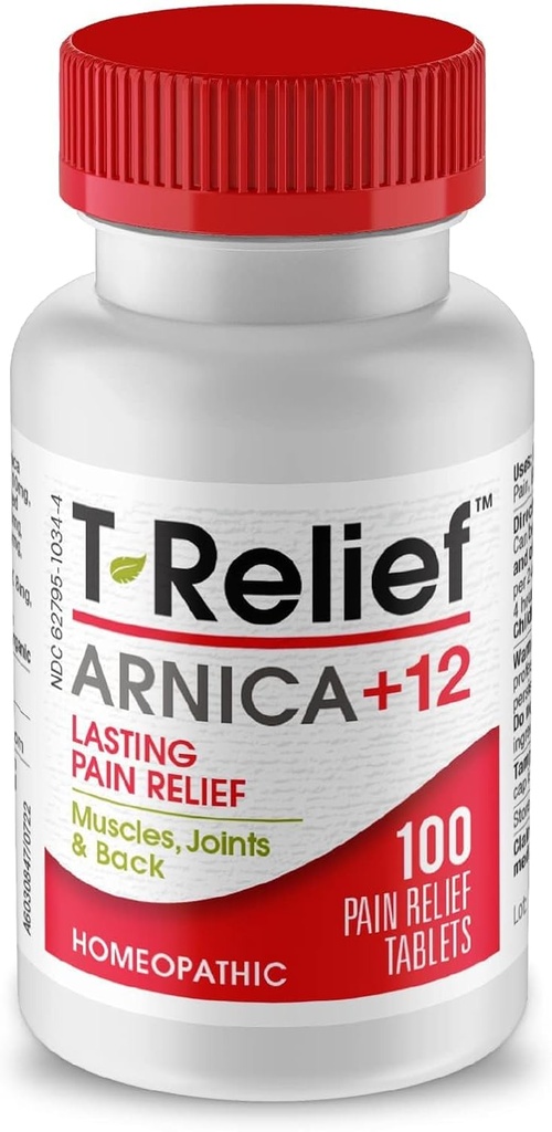T- Relief Arnica +12 Natural Actives - Φόρμουλα ταχείας δράσης για γυναίκες και άνδρες - 100 δισκία