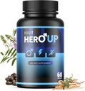 HeroUP - Natural Wellness Supplement with Plant-Based Ingredients – Non-GMO, Stimulant-Free | Made in The USA, GMP-Certified | 60 Capsules, 1 Month Suppy