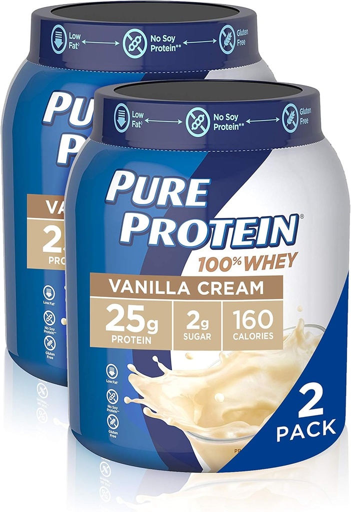Whey Protein Tozu Pure Protein, Gluten Free, Vanilla Cream, 1.75lbs, 2 Pack