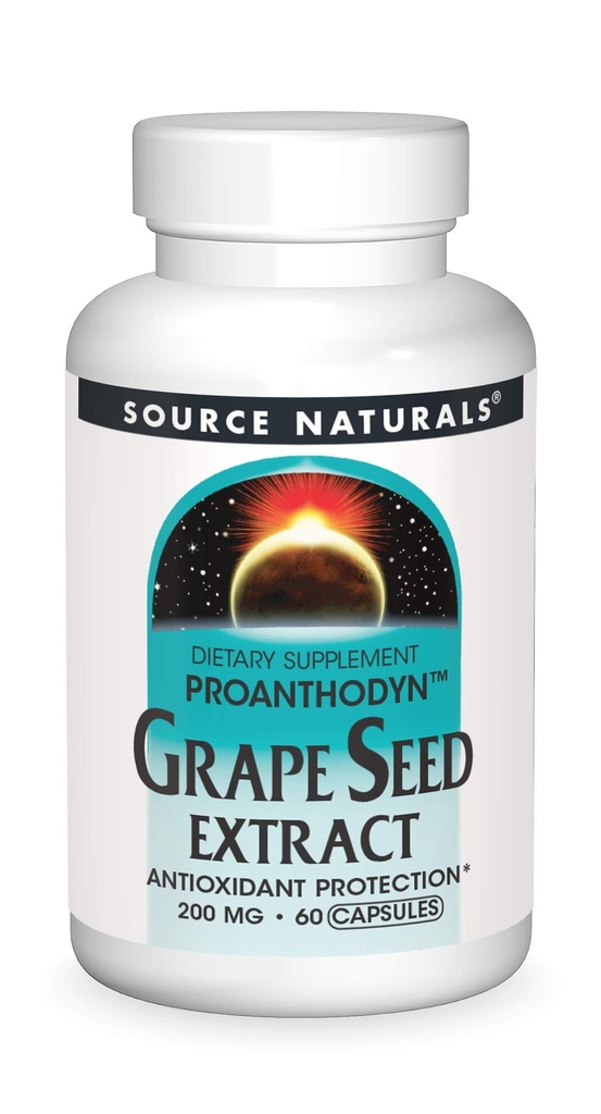 Source Naturals Proanthodyn Grape Seed Extract, Antioxidant Protection, Υποστηρίζει μια υγιή γήρανση εγκεφάλου *, 200 mg - 60 κάψουλες
