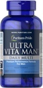 Puritan's Pride Ultra Vita Man High Potency Men's Daily Multivitamin with Time release Technology, Diyetary Supplement to Support Immune System and Cardiovascular Health, 3 Ay Supply, 180 Count