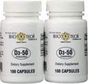 Bio-Tech - D3-50 50.000 IU, 100 Count (Pack of 2)