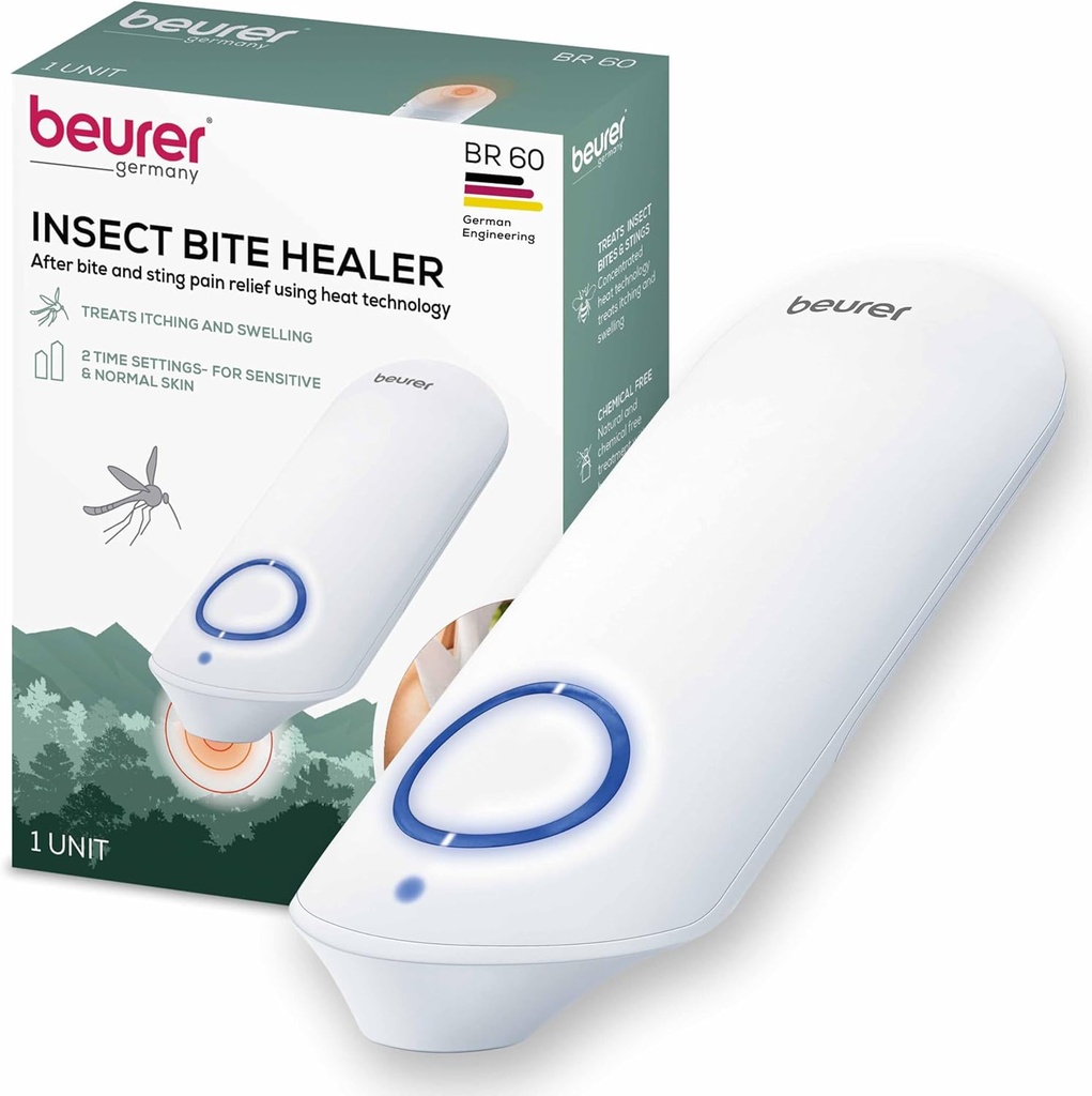 Beurer BR60 Insect Sting και Bite Relief, Bug Bite Healer για τη χημική-ελεύθερο θεραπεία των εντομικών τσιμπημάτων, μη τοξική φυσική ανακούφιση από φαγούρα και οίδημα, για κουνουπιέρες