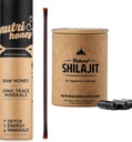 NATURAL SHILAJIT Capsules (1-2 Ay Supply) | 60 Kont & Shilajit Honey Stick Sticks Wear Mix with Raw Honey (30 Sticks)