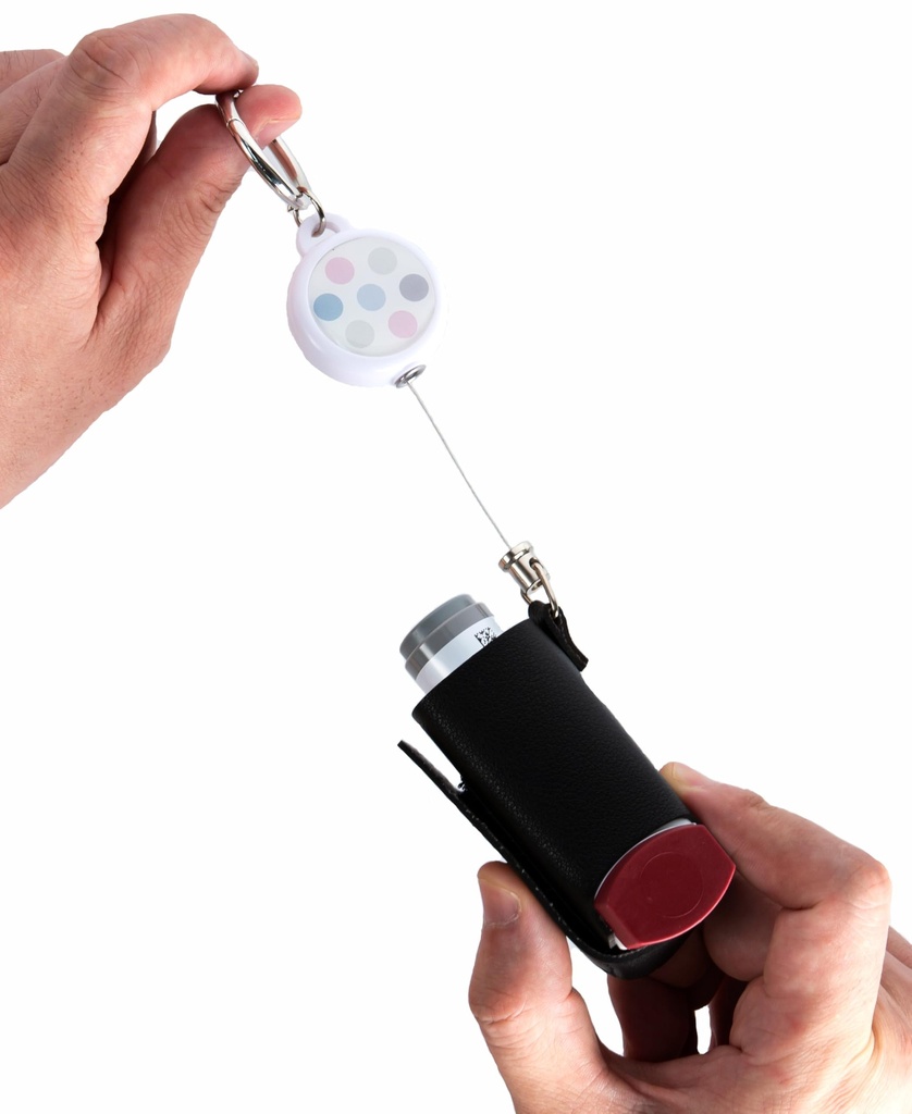 Εισπνοή ταξιδιωτική περίπτωση με Retractable Key Chain, Όταν είστε σε εξωτερικούς χώρους, Γρήγορη πρόσβαση στις εισπνοές (Δεν εισπνοές άσθμα)