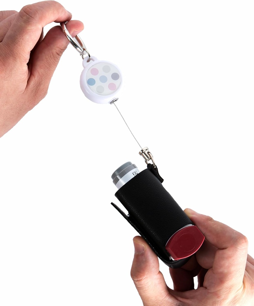 Inhaler Travel Case with Retractable Key Chain, When You're opens,Quick Access the Inhalers (No Asthma Inhalers)