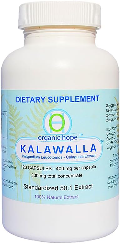 (Calaguala) Polypodium Leucotomos for Immune System Support, Highest Potency 50:1 Extract 400 mg. (120 Veggie Caps)