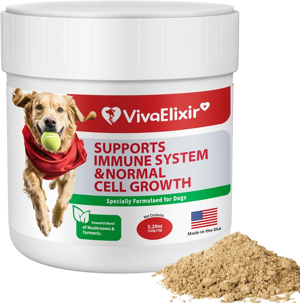 Köpek Lumps ve Bumps Supplement; Lipoma Tedavisi, Türkiye Tail Mushroom, Buddy Immune Support & Normal Hücre Büyüme Muhafızı, Reishi, Shiitake, Maitake, Turmeric Root - 30-Day Supply