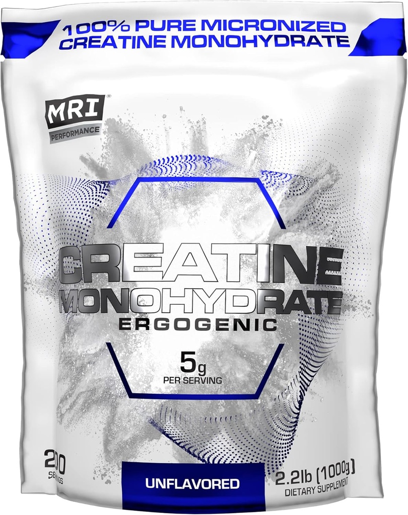 MRG Performansı Kretine Monohidrat Toz 5g,% 100 Pure Micronized Kretine Supplement, Kas Büyüme ve Kurtarma, Kas Oluştur, Güçlü, Performans, Endurance, 1000g, Unflavored