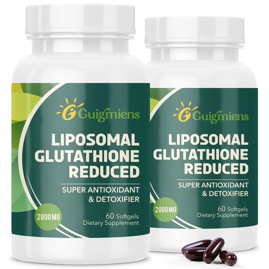 Oumebiu Liposomal Glutathione 2000 MG, 10x Daha İyi Abpsiyon, Glutathione Supplement with Hyaluronic Acid+Collagen Peptide+Resveratrol, Güçlü Antioksi, Health Aging, Immune Health, 120