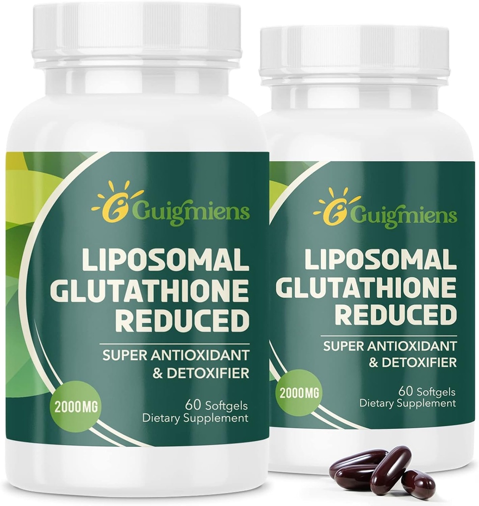 Oumebiu Liposomal Glutathione 2000 MG, 10x Daha İyi Abpsiyon, Glutathione Supplement with Hyaluronic Acid+Collagen Peptide+Resveratrol, Güçlü Antioksi, Health Aging, Immune Health, 120