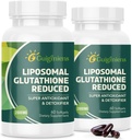 Oumebio Liposomal Glutathionone 2000 MG, 10x Καλύτερη Απορρόφηση, Glutathion συμπλήρωμα με Υαλουρονικό οξύ+Collagen Peptide+Resveratrol, Ισχυρό Αντιοξειδωτικό, Γήρανση Υγείας, Ανοσοποιητική Υγεία, 120 Count