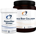 Σχέδια για την υγεία Collagen σκόνης & προβιοτικό πακέτο γυναικών - ProbioMed γυναίκες (30 κάψουλες) Gut Υγεία & Κολπική υποστήριξη Προβιοτικό με ολόκληρο το σώμα Collagen (390g) Peptides για οστά, κοινή & δέρμα