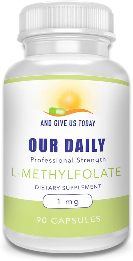 Günlük Vites L-Methylfolate 1mg / 1000 mcg Maksimum Güçlü Aktif Folate, 5-MTHF, Filler Free, Gluten Free, Non-GMO, Vegetarian Capsules 90 Count (Pack of 1)