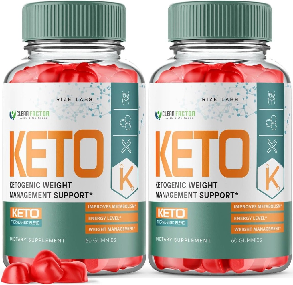 (2 Συσκευασία) Καθαρός παράγοντας Keto ACV Gummies - Καθαρός παράγοντας για προηγμένη απώλεια βάρους, Keto + ACV Gummy, ClearFactor Μέγιστο συμπλήρωμα δύναμης, ClearFactor Gummies Κριτικές (120 Gummies)