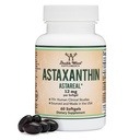Astaxanthin 12 mg Max Strength (Sadece Patentli Astaxanthin (Astrareal) 70+ İnsan Klinik Denemeleri - Dünyanın En Studied Markası Büyüyor ve ABD'de (Astaxantina)