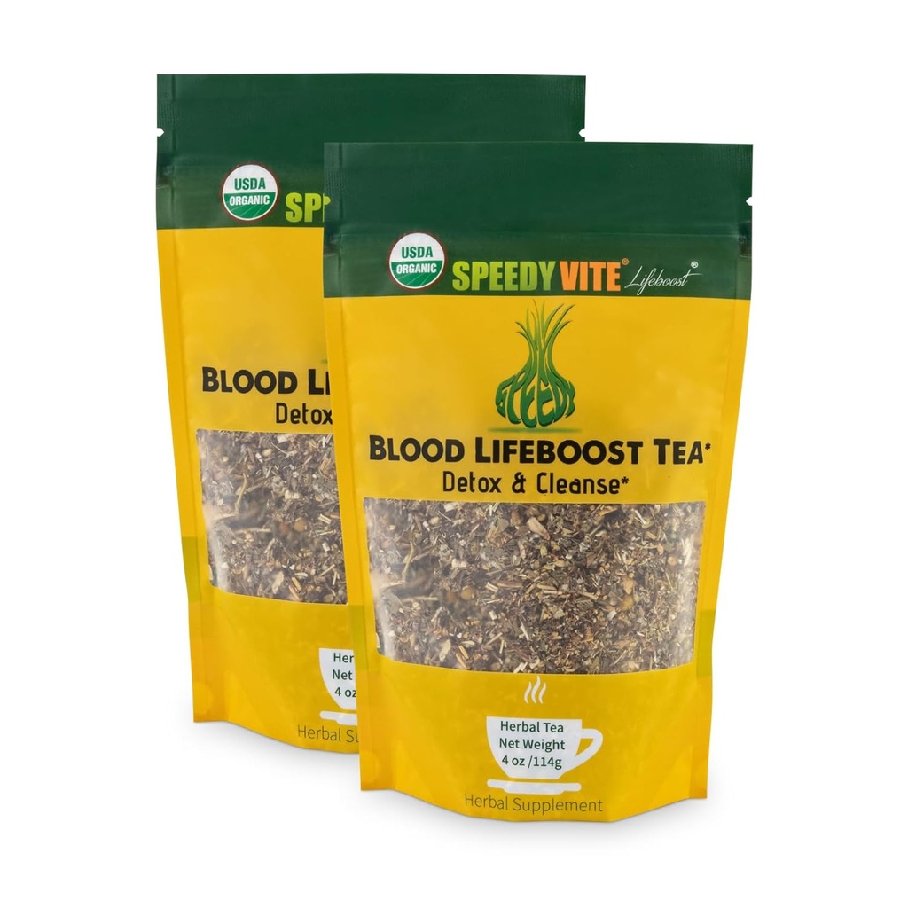Blood Cleansing LifeBoost Tea Organic –Cleanses & Supports Natural Removal of Excess Waste Chemicals from The Blood Stream Echinacea Chamomile.. Herbal Supplement