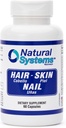 Hair Skin and Nails Vitamins Supplement 60 Capul by Natural Systems - Ισχυρά νύχια και ανάπτυξη μαλλιών Βιταμίνες για γυναίκες και άνδρες - Natural Biotin Hair Skin and Nails Βιταμίνη - Προστασία δέρματος Βιταμίνες