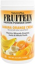 NaturesPlus FRUITEIN Banana Orange Creme Shake - 2.8 lbs - 10 Bitki bazlı Protein Oda Servisi - Destekler Enerji & Immune Sistemi - Vejetaryen, Gluten Free & Non-GMO - 37 Hizmetler -