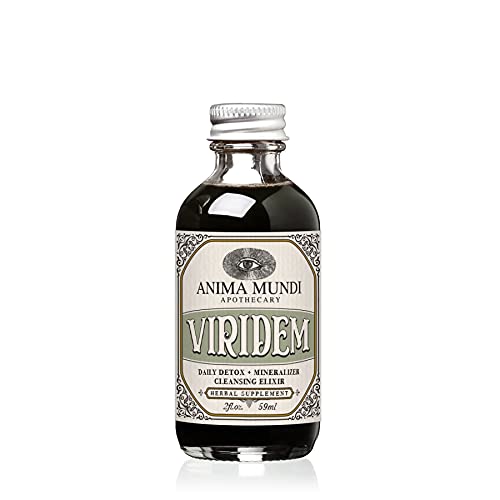 Anima Mundi Apothecary Viridem Greens Detox Elixir - GI & Liver Detox Liquid Supplement, Φυσικό Βότανο Καθαρίστε με χλωροφύλλη, Moringa + Organic Chlorella - Προσθήκη σε Χυμό & Αλκαλιστικά Τσάια (2oz)