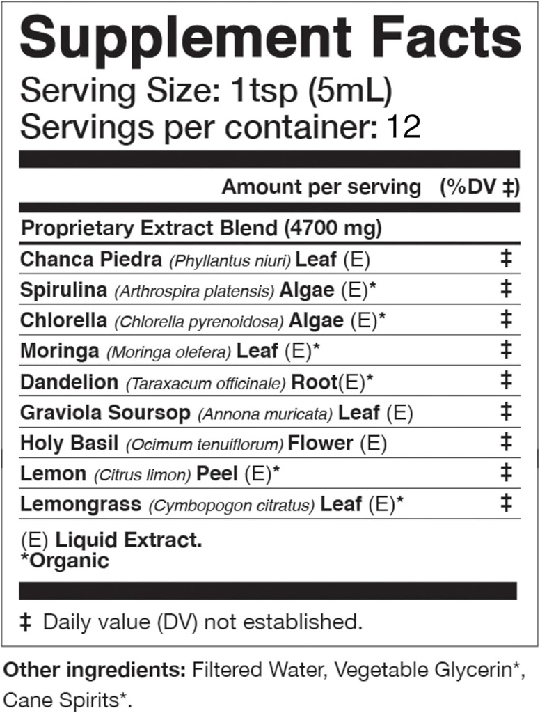 Anima Mundi Apothecary Viridem Greens Detox Elixir - GI & Liver Detox Liquid Supplement, Φυσικό Βότανο Καθαρίστε με χλωροφύλλη, Moringa + Organic Chlorella - Προσθήκη σε Χυμό & Αλκαλιστικά Τσάια (2oz)