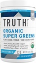 Gerçek Beslenme Super Greens Toz - Organik Yeşil Superfood Toz Enerji ve Immunity, Erkekler ve Kadınlar için Sağlıklı Digestion, Green Supplement Smoothie Toz Mix (Unflavored)