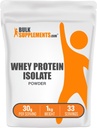 BulkSupplies.com Whey Protein Isolate Powder - Μη αρωματισμένη σκόνη πρωτεΐνης ορού γάλακτος, συμπλήρωμα διατροφής - Χωρίς γλουτένη, 30g ανά σερβιρίσματος, 1kg (2,2 lbs) (Pack of 1)