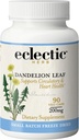 Eclectic Institute Raw Freeze-Dried Dandelion Leaf | Organik Supplement to Support Cleansing & Digestive Function | 90 CT (200 mg)