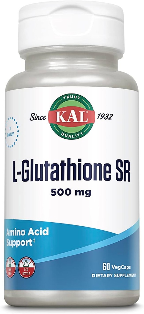 KAL L-Glutathione SR, Azaltıd Glutathione Supplement, High Abors Antioksi Supplement, Lab TY, 60-Day Garanti, 60 Hizmet, 60 VegCaps