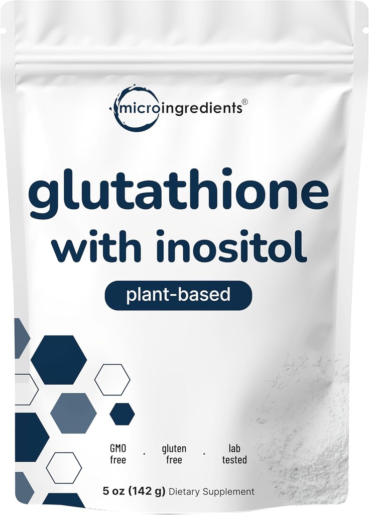 Glutathione Supplement, Pure Glutathione Inositol, 5 Ounce (9 Ay Supply), 1 Formula, Antioksis için Güçlü Malzemeler, Canlı Fonksiyonlar, Vegans