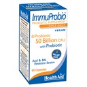 HealthAid ImmuProbio 60 Caps - 50 Milyar CFU with Prebiyotik, Once Daily, Acid & Bile Dayanıklı Strains, Vegan