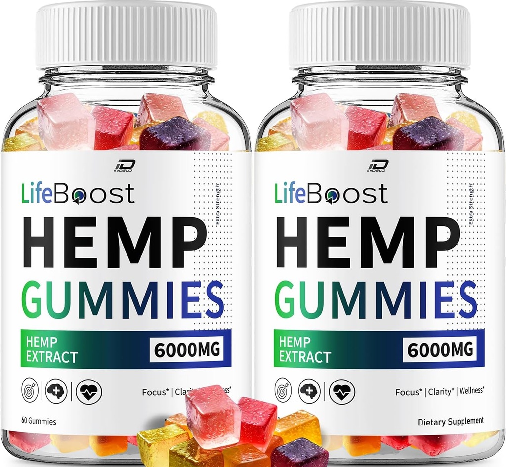Life Boost Hemp Gummies - Hemp Seed Extract LifeBoost Hemp Gummies Tinnitus Herbal Supplement, Health and Wellness Support, All Natural Life Boost Hemp Gummy (2 Pack - 120 Gummies)