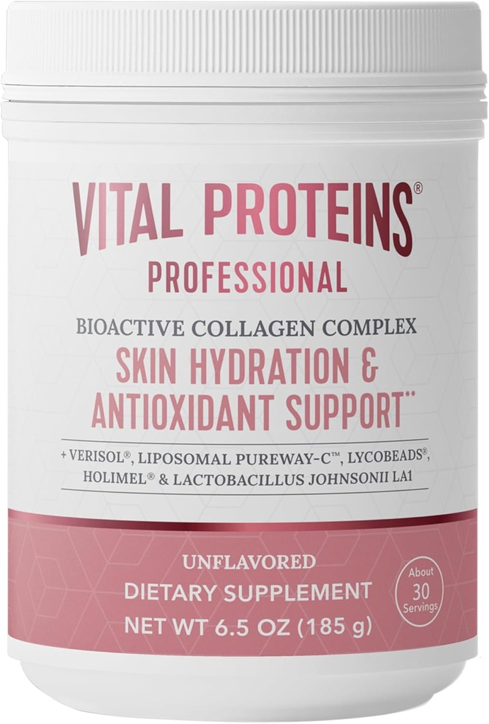 Vital Proteinler Profesyonel Biyoaktif Collagen Kompleksi Skin Hydration & Antioksit Desteği, 6.5oz