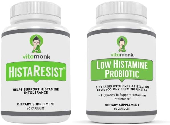 HistaResistTM Histamine Blocker for Histamine intolerance and Low Histamine Probiyotiks - Fight Histamine intolerance and Support Balanced Gut Health