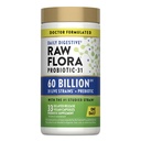 Nature's Truth Raw Flora Probiyotik with Prebiyotiks | 60 Milyar CFU | Daily Digestive Vegan Capsules | Gluten Free Supplement for Men and Women