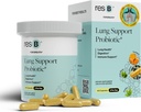 ResB Lung Support Probiyotik Supplement - Lung Health Supplement for Smokers, Gut Health, Immune & Digestive Support, Respiratory Care, Holy Basil & Turmeric, Klinik Olarak Denemek - 60 Capsules
