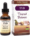 Amber NaturalZ TYD Tiroid Herbal Supplement for Dogs, Cats, Birds, Gine Pigs ve Tavşanlar | Herbal Pet Supplement for Yourroid Health | 1 Akış Ounce Glass Şişe | ABD'de Üretilen