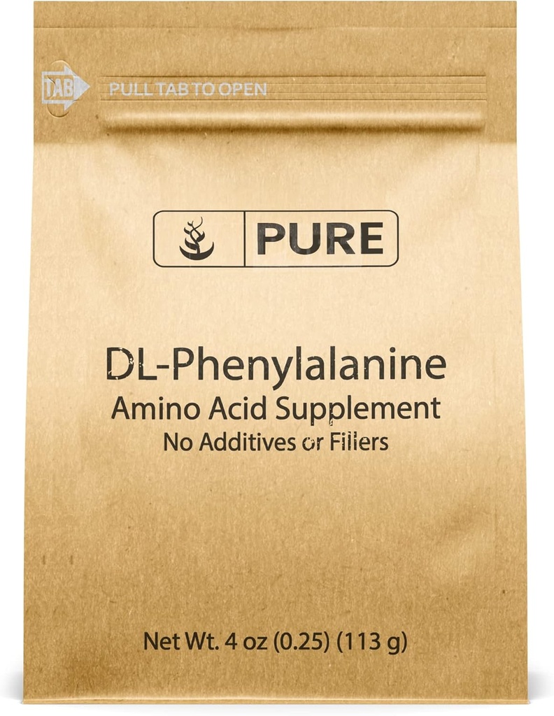 Saf Orijinal Malzemeler DL-Phenylalanine Toz (4 oz) Her zaman Saf, No Fillers veya Katkılar