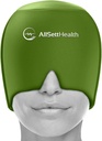 Migraine Relief Cap Buz Headache ve Migraine Hat | Hot/Cold Gel Head Ice Pack with Face and Eye Headache Maske Compress - Green /