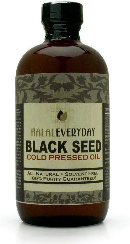 8 Oz Black Tohum Petrolü, ABD'de %100 Pure Black Cumin Tohum Petrol Soğuk Baskısı (Black Seed Hindistan ve Mısır'dan ithal) Gemiler plastik amber şişe - NON GMO - Vegan