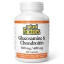 Doğal Faktörler, Glucosamine & Chondroitin, Sağlıklı Anonimler ve Bağlayıcı Tound, 120 Capsules
